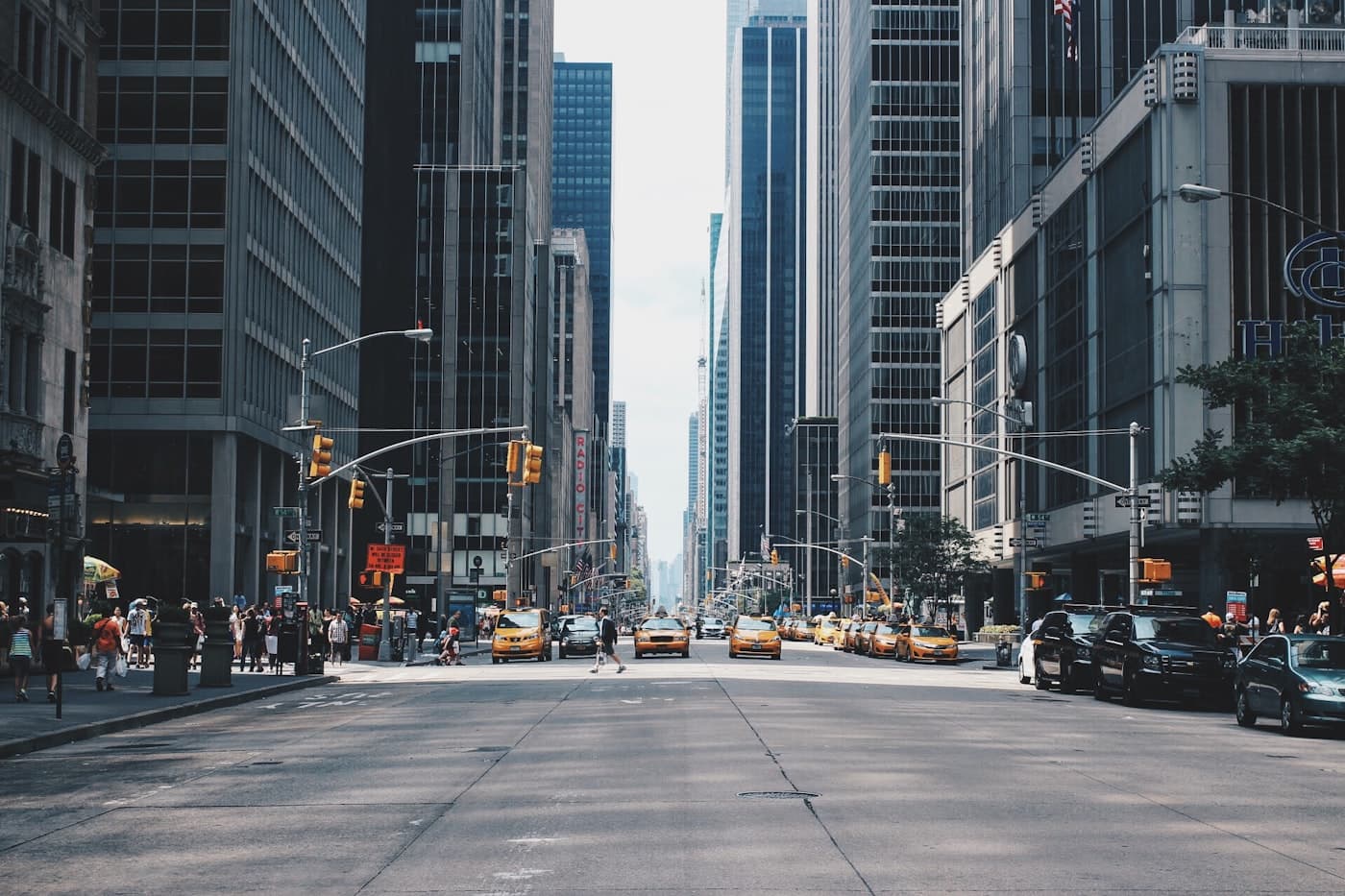 Upper East Side avenue with classic residential buildings